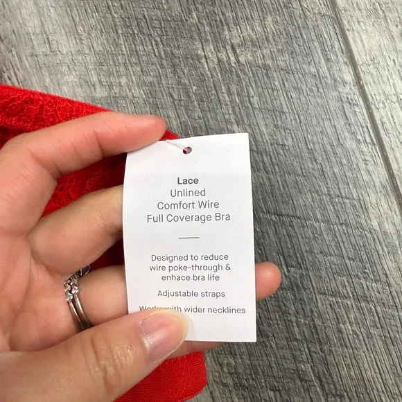 38D Auden Red Lace Bra - Picture 13 of 13